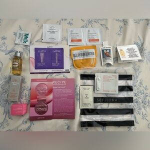 Sephora Skincare Collection with Pink and White Accents